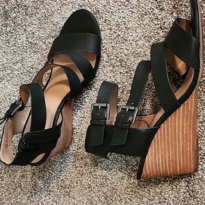 Crown Vintage stacked wedge sandals